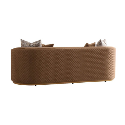 Ariana Velvet Sofa - Caramel/Gold