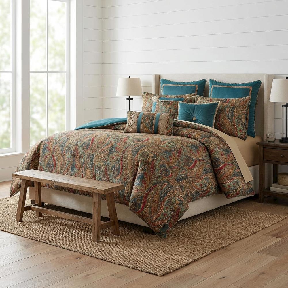 Seville 10-Piece King Comforter Set - Honey