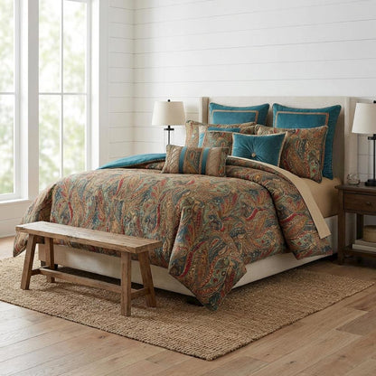 Seville 10-Piece King Comforter Set - Honey