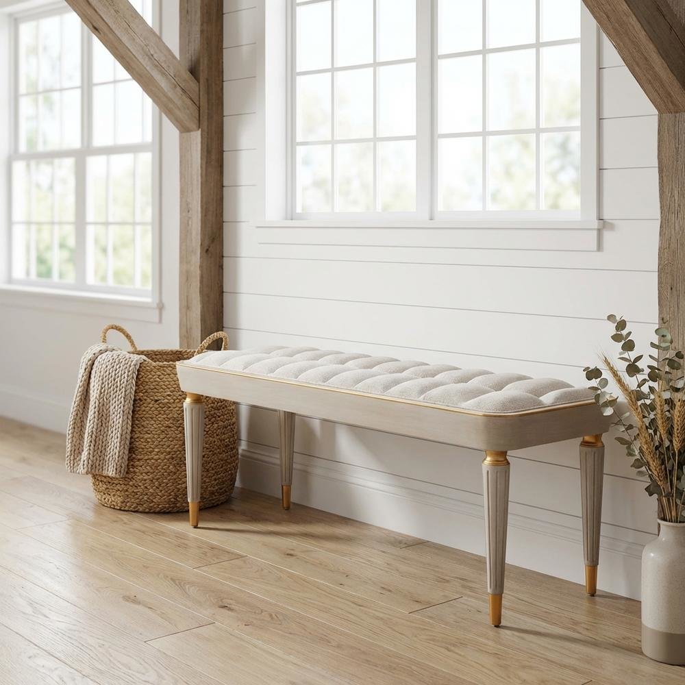 St. Charles Bench - Dove Gray