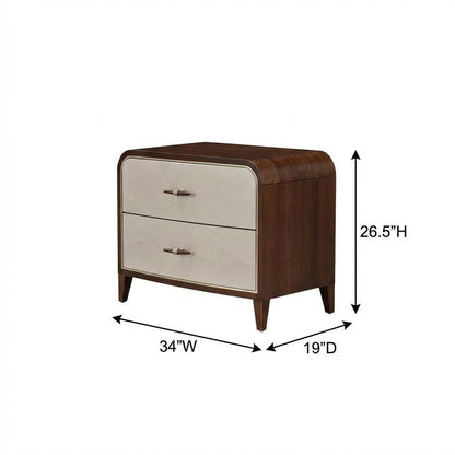 Houston 2-Drawer Nightstand - Walnut