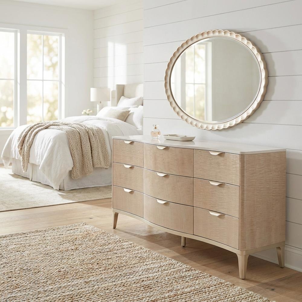 Malibu Crest Dresser with Mirror - Blush