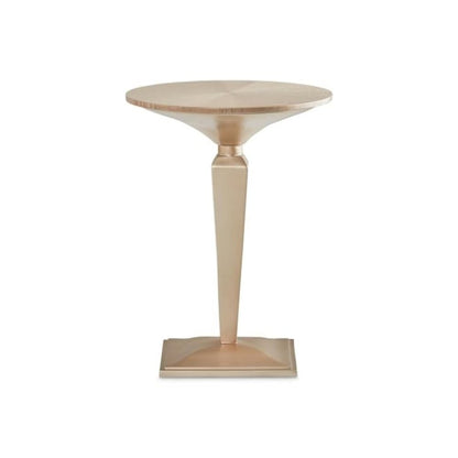 Malibu Crest Round Pedestal Tea Table - Chardonnay