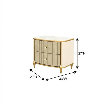 Scotts Square Nightstand - Light Champagne