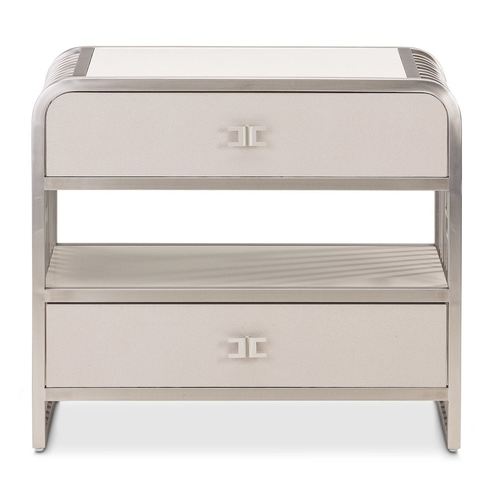 Roxbury Park Metal Nightstand - Stainless Steel