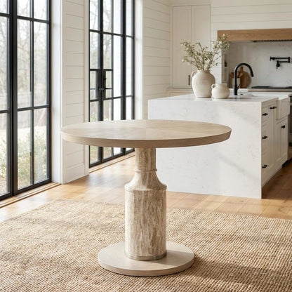 Lotus Bay 40" Round Gathering Table - Sand