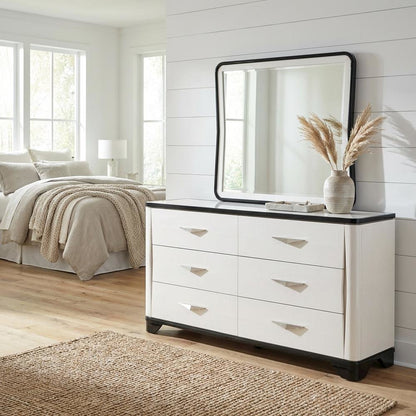 Tuxedo Dresser & Mirror - Piano Keyboard