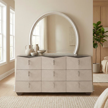 Fantosini Dresser with Mirror - Silver Mist