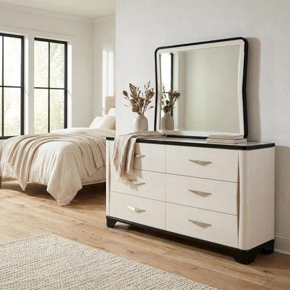 Tuxedo Dresser & Mirror - Piano Keyboard