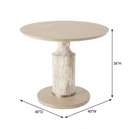 Lotus Bay 40" Round Gathering Table - Sand