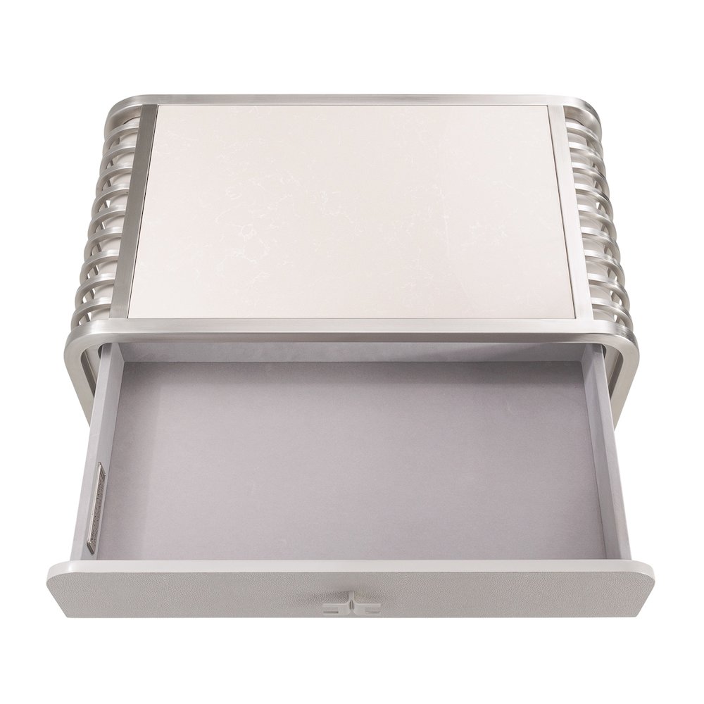 Roxbury Park Metal Nightstand - Stainless Steel