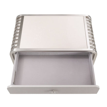 Roxbury Park Metal Nightstand - Stainless Steel