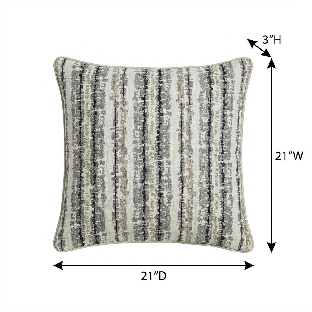 Explorer Antigua 21" Square Pillow, Set of 2 - Coal Gray