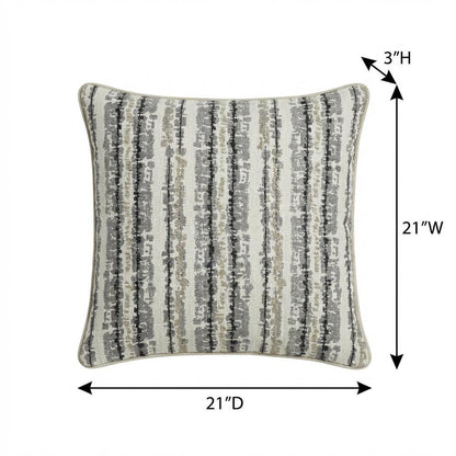 Explorer Antigua 21" Square Pillow, Set of 2 - Coal Gray