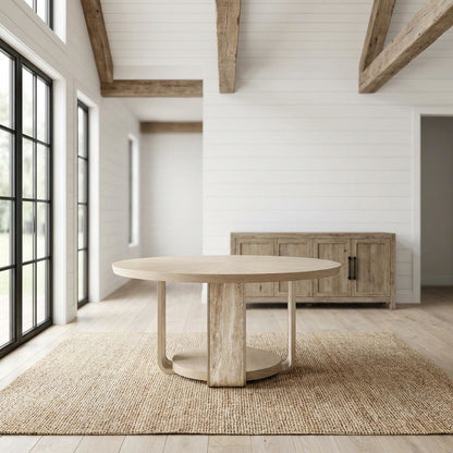 Lotus Bay 60" Round Dining Table - Sand