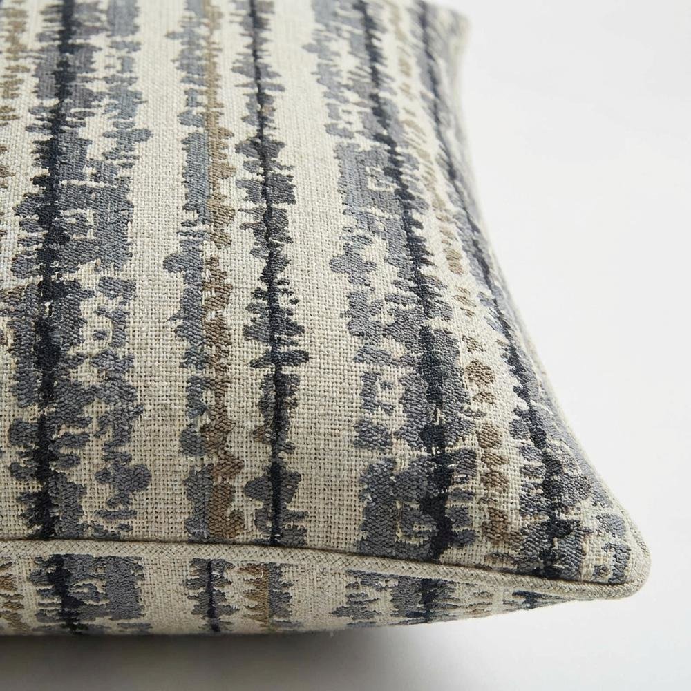 Explorer Antigua 21" Square Pillow, Set of 2 - Coal Gray