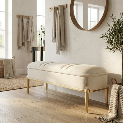 Scotts Square Accent Bench - Light Champagne