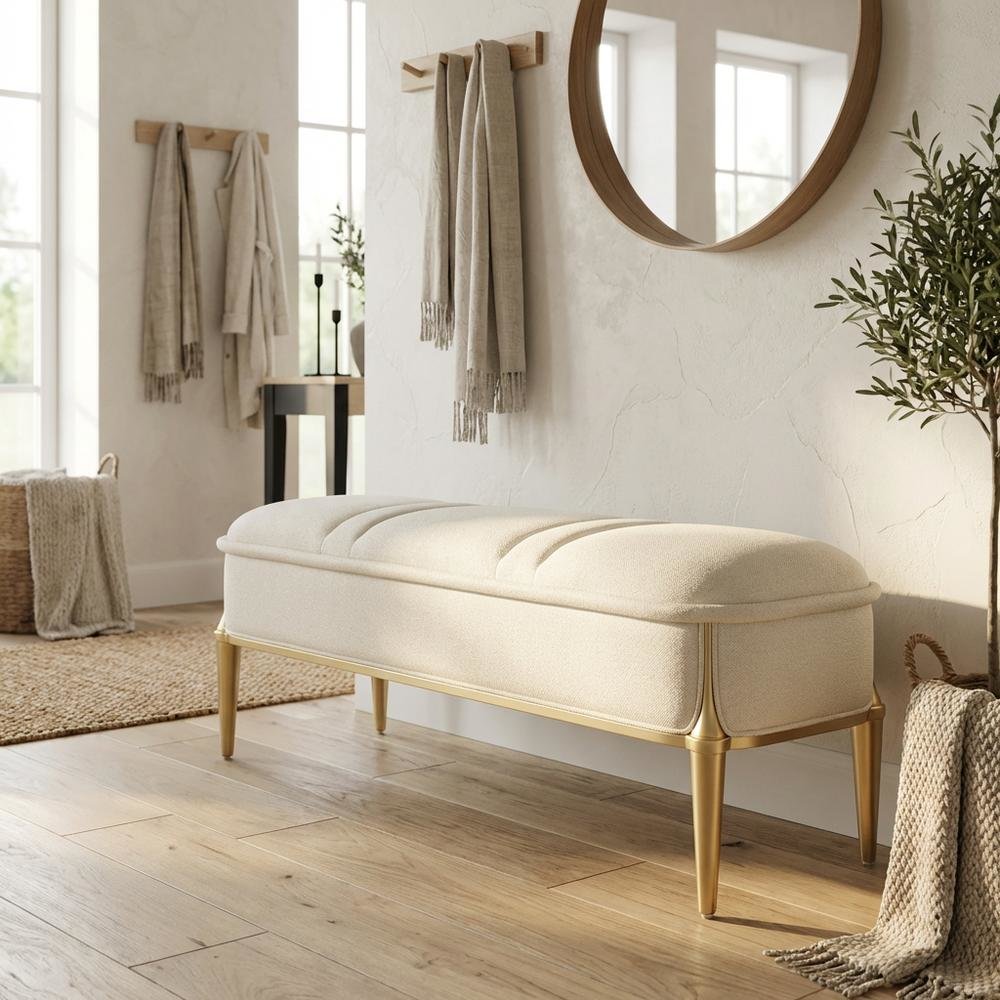 Scotts Square Accent Bench - Light Champagne