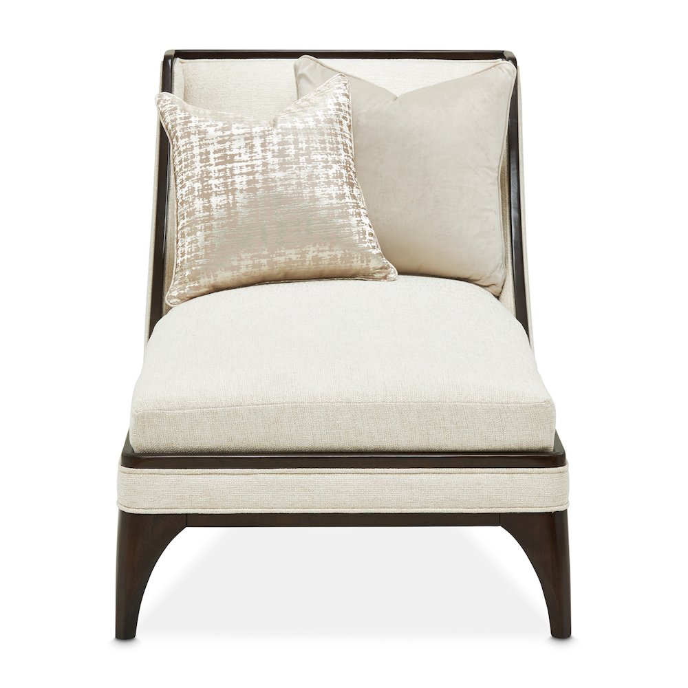 Paris Chic Armless Chaise - Cremini/Espresso
