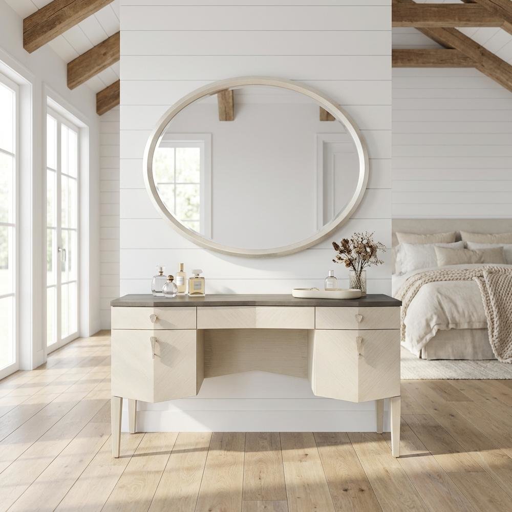 Fantosini Vanity with Mirror - Silver Mist