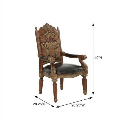 Villa Valencia Dining Arm Chair - Classic Chestnut Set of 2
