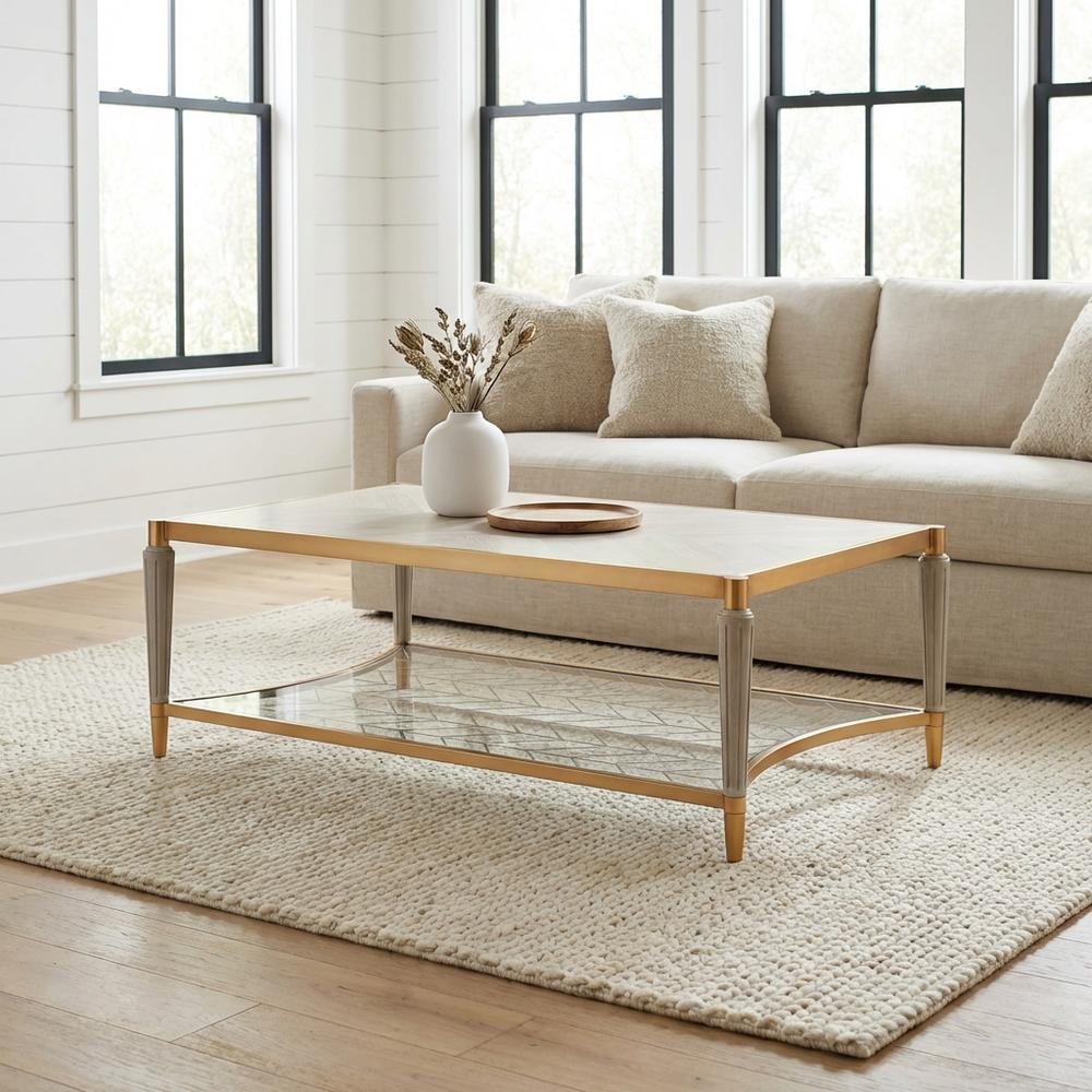 St. Charles Rectangular Cocktail Table - Dove Gray