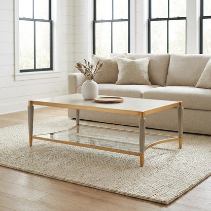 St. Charles Rectangular Cocktail Table - Dove Gray