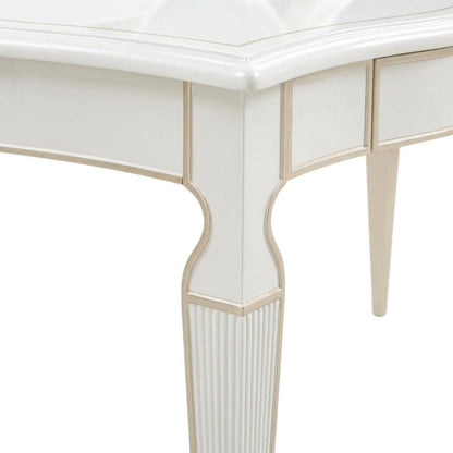 La Marisia Vanity with Mirror - Creamy Pearl