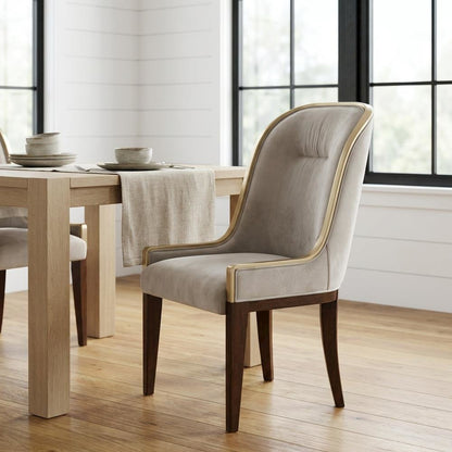 Houston Dining Side Chair, Set of 2 - Porcini/Walnut