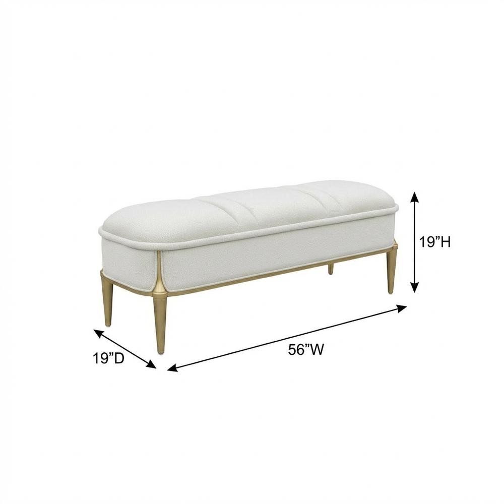 Scotts Square Accent Bench - Light Champagne