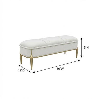 Scotts Square Accent Bench - Light Champagne