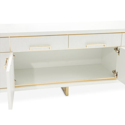 Palm Gate Media Cabinet - Cloud White