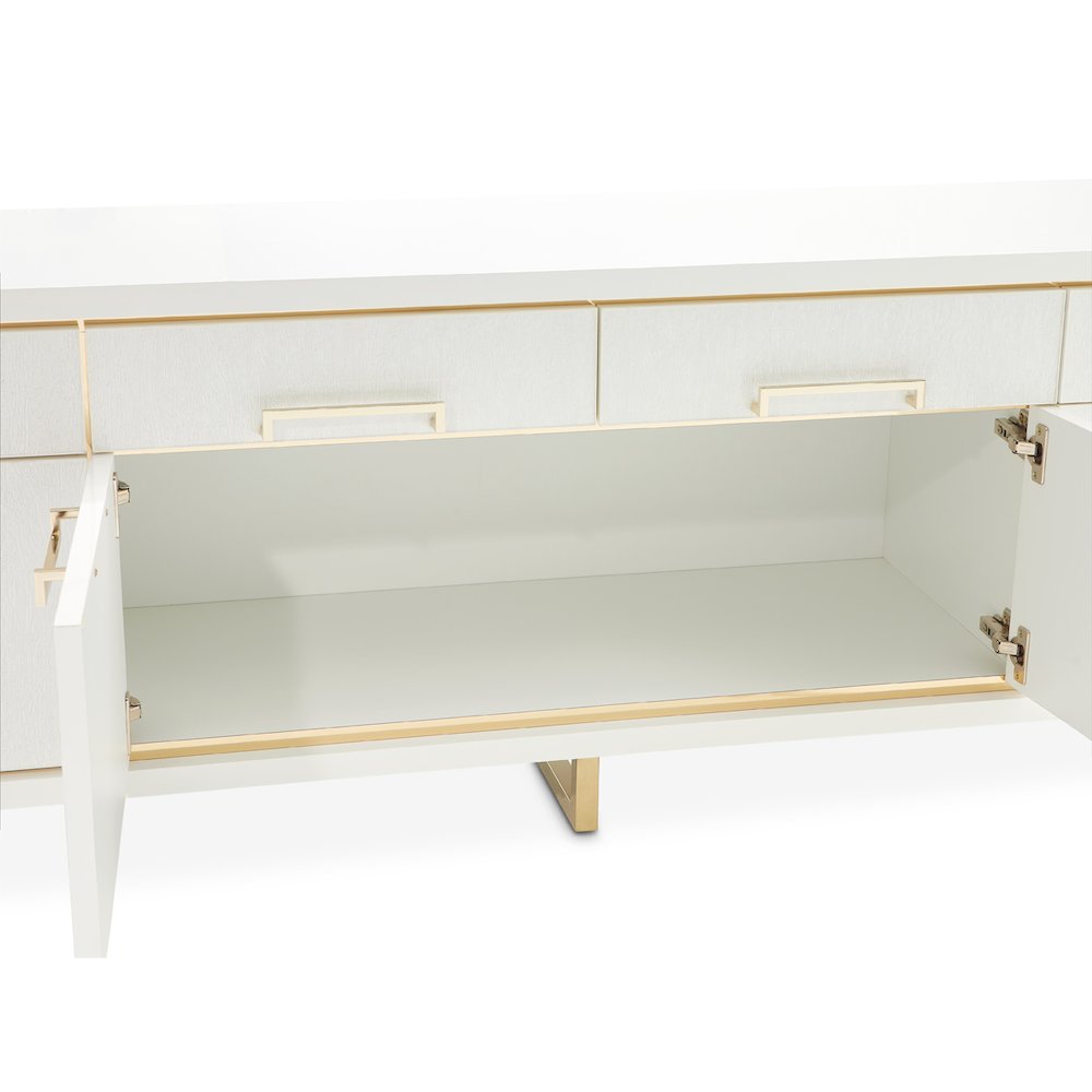 Palm Gate Media Cabinet - Cloud White