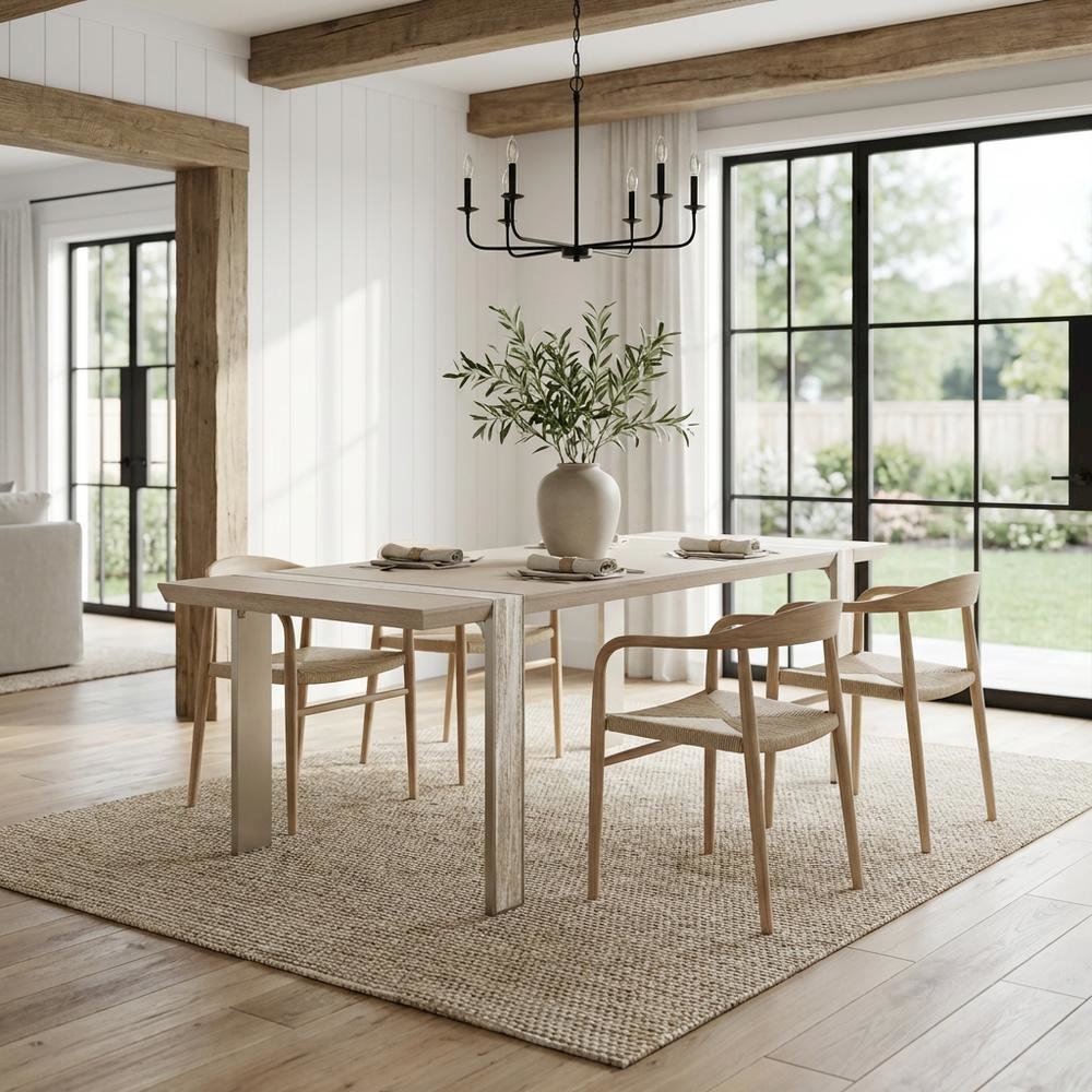 Lotus Bay Narrow Rectangular Dining Table - Sand