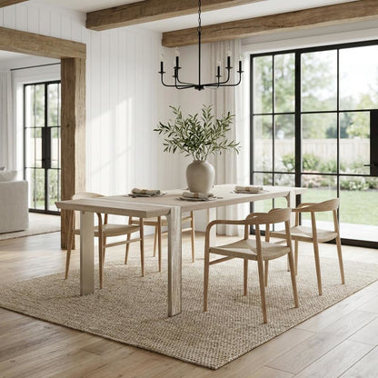 Lotus Bay Narrow Rectangular Dining Table - Sand