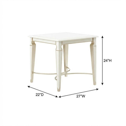 La Marisia End Table - Creamy Pearl