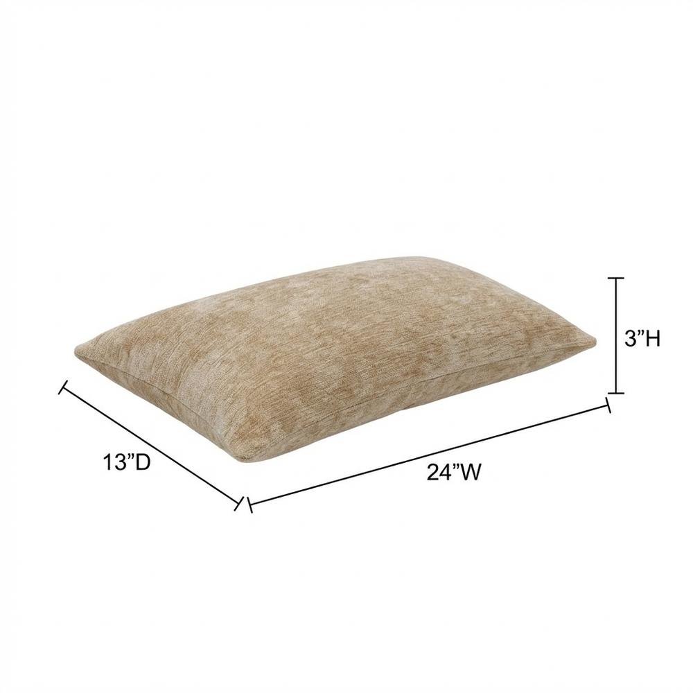 The Smith 13"x24" Oblong Chenille Pillow, Set of 2 - Camel