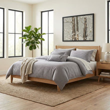 Grant 5-Piece King Linen Duvet Set - Charcoal
