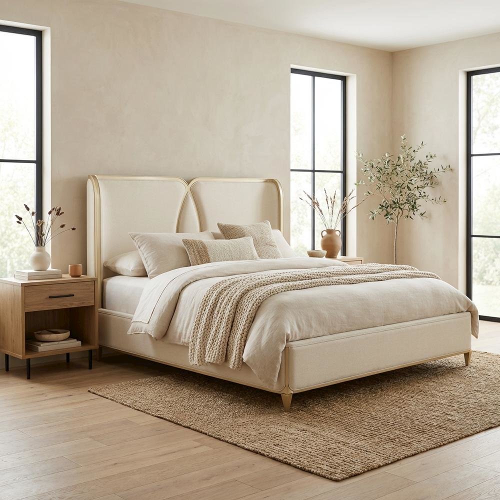 Scotts Square Cal. King Bed - Light Champagne