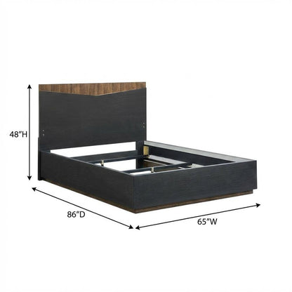Kayner Queen Bed with LED Lights - Charcoal