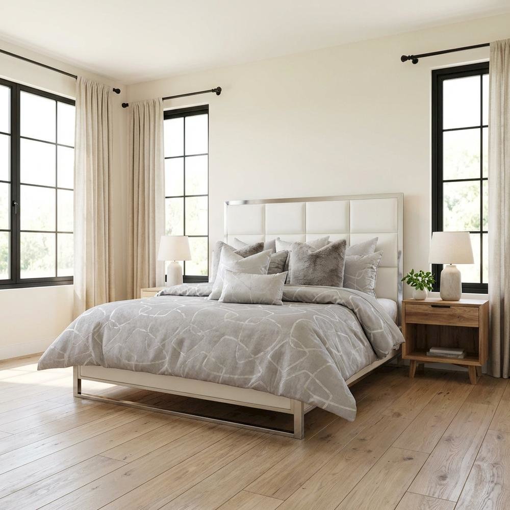 Roma II 10-Piece King Comforter Set - Platinum