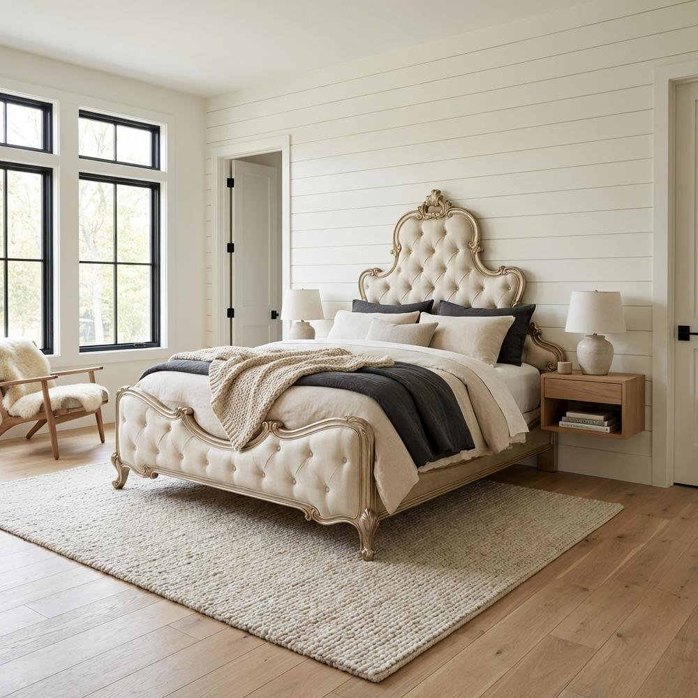 Platine de Royale Queen Panel Bed - Antique Platinum