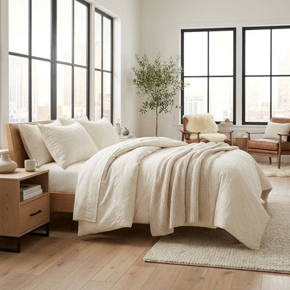 Quincy 4-Piece Queen Comforter Set - Ivory
