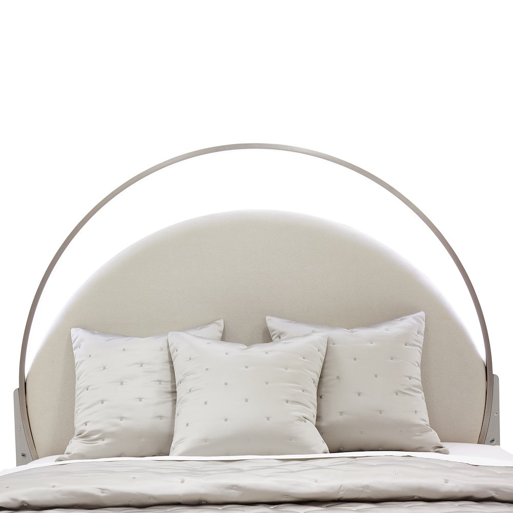 Eclipse Queen Upholstered Bed with LED Lights - Moonlight