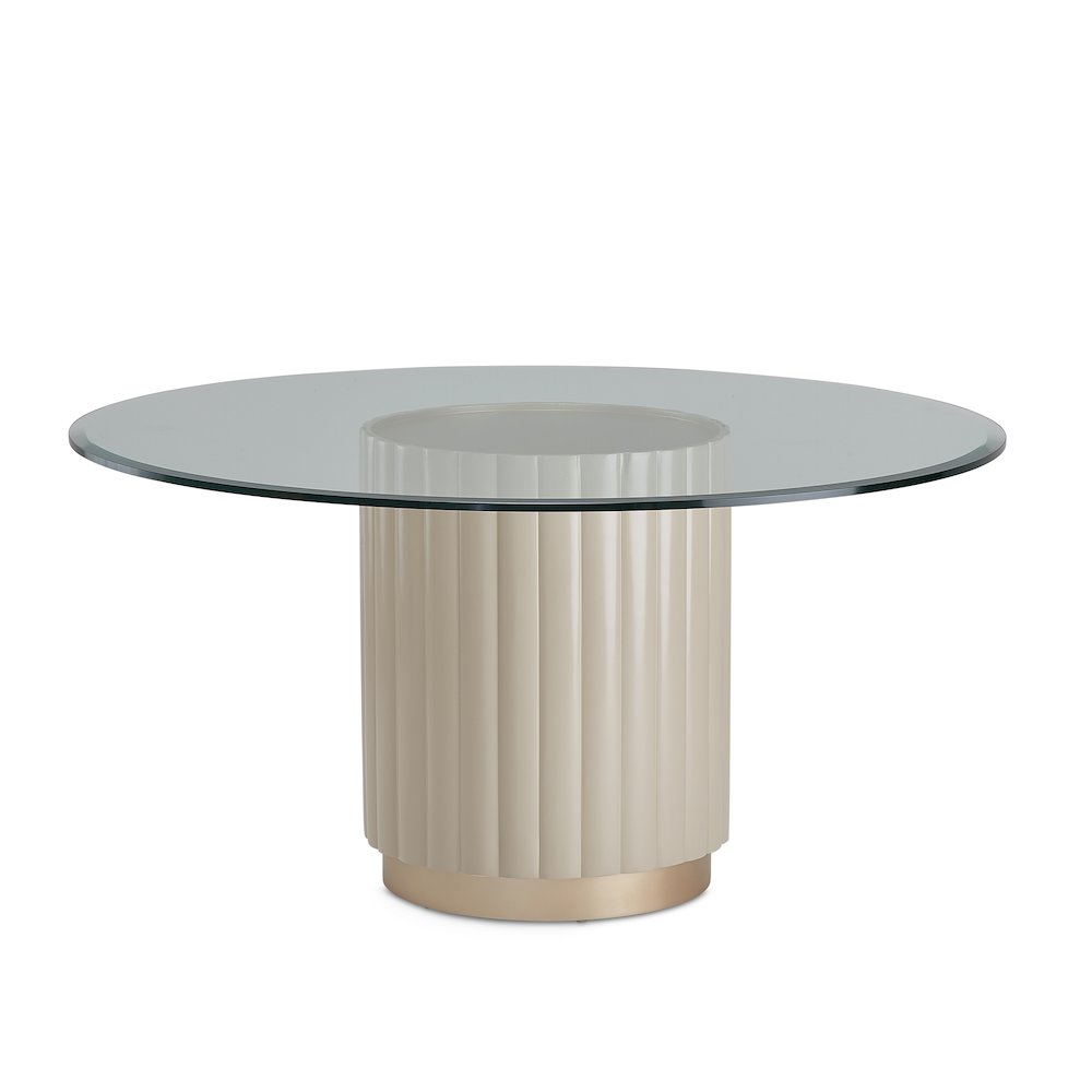Malibu Crest Round Dining Table - Chardonnay