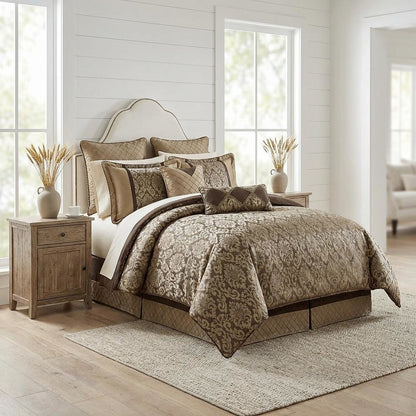 Imperial 10-Piece King Comforter Set - Bronze