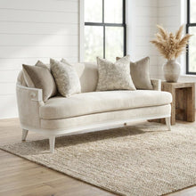 La Marisia Chenille Loveseat - Tranquil/Creamy Pearl