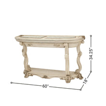 French Country Furniture – Beige Console Table for Entryway or Wall Use