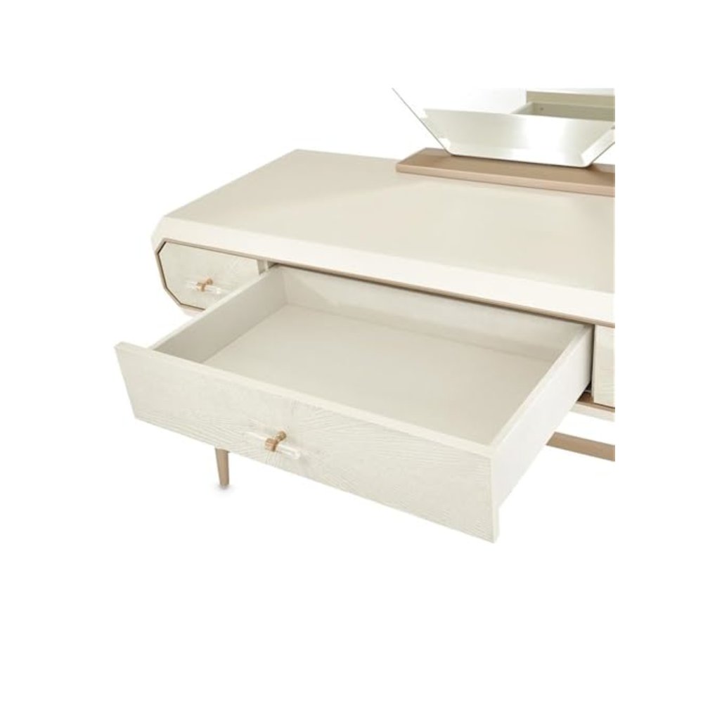 La Rachelle Vanity with Mirror - Champagne
