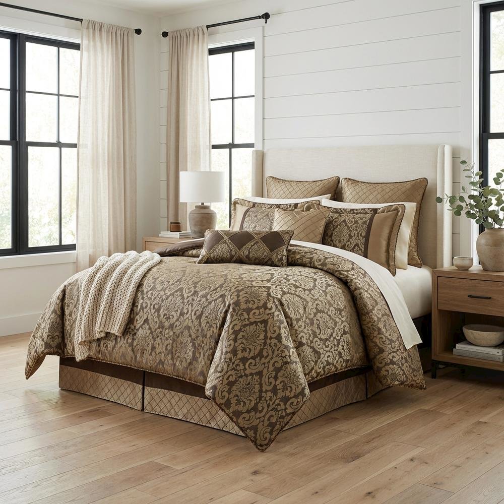 Imperial 10-Piece King Comforter Set - Bronze